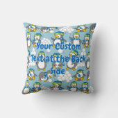 ペンギンの背景 クッション (裏面)