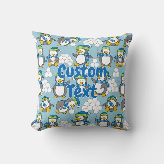 ペンギンの背景 クッション (正面)