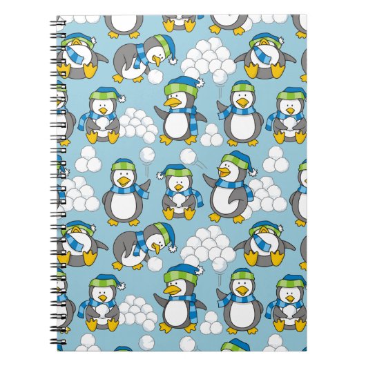 ペンギンの背景 ノートブック (正面)