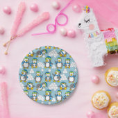 ペンギンの背景 ペーパープレート (パーティー)