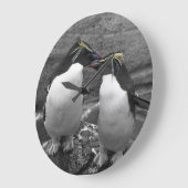 ペンギンの色あい ラージ壁時計 (傾斜)