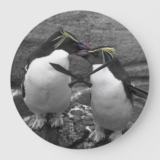 ペンギンの色あい ラージ壁時計 (正面)