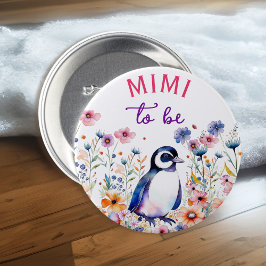 ペンギンの花ベビーシャワーMimi to be 缶バッジ