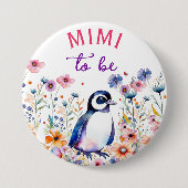 ペンギンの花ベビーシャワーMimi to be 缶バッジ (正面)