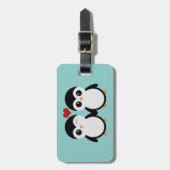 ペンギンの荷物のラベル ラゲッジタグ (正面縦)