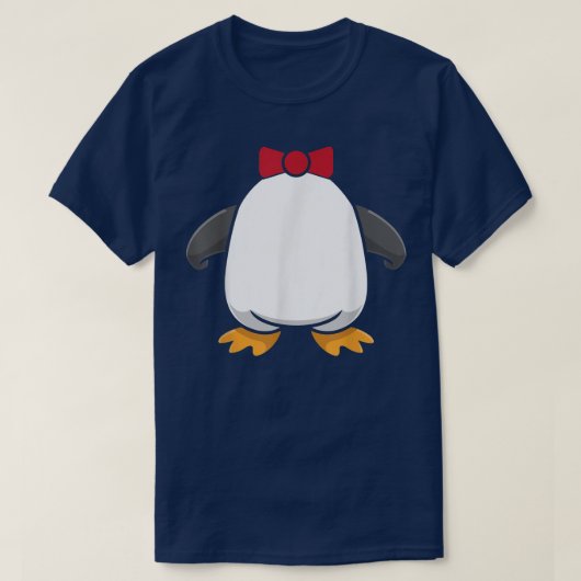 ペンギンの衣装おもしろいチュードハロウィンの衣装 Tシャツ (デザイン正面)