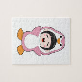 ペンギンの衣装を着た子ども ジグソーパズル (横)