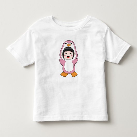 ペンギンの衣装を着た子ども トドラーTシャツ (正面)