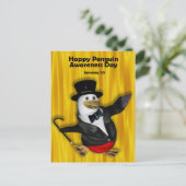 ペンギンの認識度日の郵便はがきの~ 1月20日 ポストカード (スタンド正面)