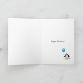 ペンギンの誕生日グリーティング カード (内部)