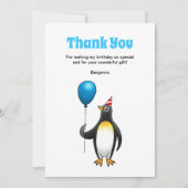 ペンギンの誕生日 サンキューカード (正面)