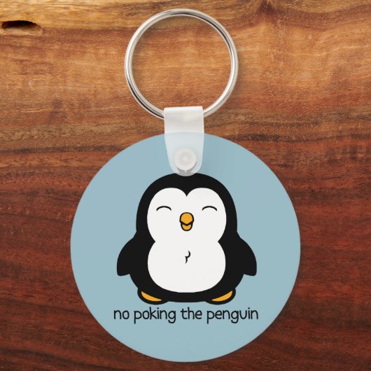 ペンギンの青いポッキングなし キーホルダー (裏面)