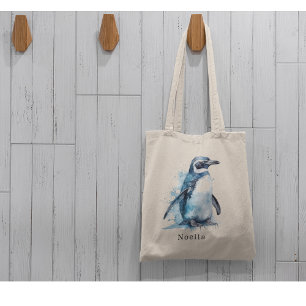 ペンギンの青い水色 トートバッグ