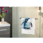 ペンギンの青い水色 ハンドタオル