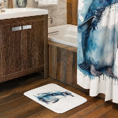 ペンギンの青い水色 バスマット