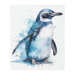 ペンギンの青い水色 メタルプリント