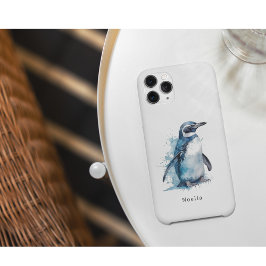 ペンギンの青い水色 iPhone 11 ケース