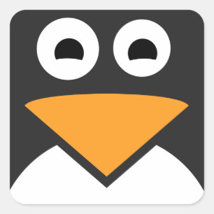 ペンギンの顔 スクエアシール