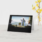 ペンギンの魔法および冬の魔法使い カード (黄色い花)