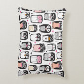 ペンギンの鳥のイラストレーションの背景 アクセントクッション (裏面(縦))