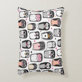 ペンギンの鳥のイラストレーションの背景 アクセントクッション (正面(垂直))