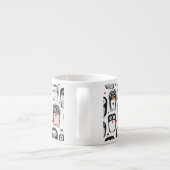 ペンギンの鳥のイラストレーションの背景 エスプレッソカップ (裏面)