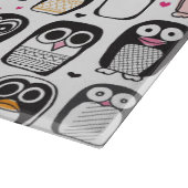 ペンギンの鳥のイラストレーションの背景 カッティングボード (角)