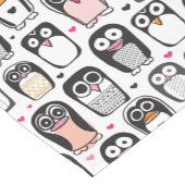 ペンギンの鳥のイラストレーションの背景 ショートテーブルランナー (コーナー)