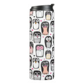 ペンギンの鳥のイラストレーションの背景 タンブラー (回転左)