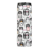 ペンギンの鳥のイラストレーションの背景 タンブラー (裏面)