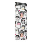 ペンギンの鳥のイラストレーションの背景 タンブラー (回転右)