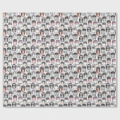 ペンギンの鳥のイラストレーション背景 ラッピングペーパー (フラット)