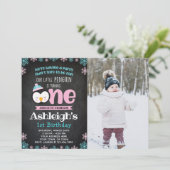 ペンギンの1歳誕生日招待状（写真付き） 招待状 (スタンド正面)