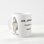 ペンギンの「ベストドクター賞」カスタムデザイン コーヒーマグカップ (正面左)
