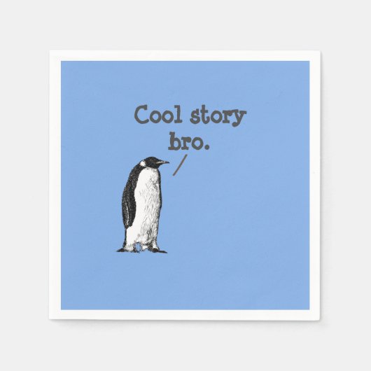 ペンギンの「Cool story間抜け仲間」 スタンダードカクテルナプキン (正面)