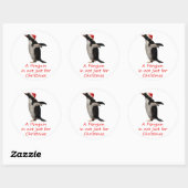 ペンギンはクリスマスのステッカーだけではない ラウンドシール (シート)