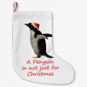 ペンギンはクリスマスのストッキングのためちょうどではないです スモールクリスマスストッキング (正面)