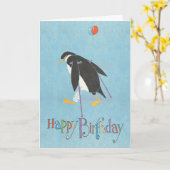 ペンギンはバースデー・カードを飛ばすべきではないです カード (黄色い花)
