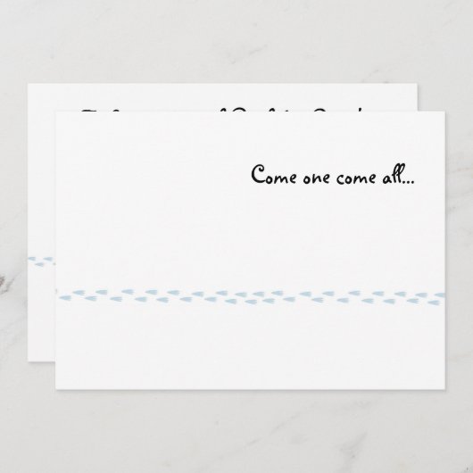 ペンギンはパーティの招待状を印刷します 招待状 (正面/裏面)