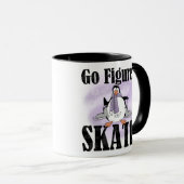 ペンギンはフィギュアスケート行きます マグカップ (正面右)