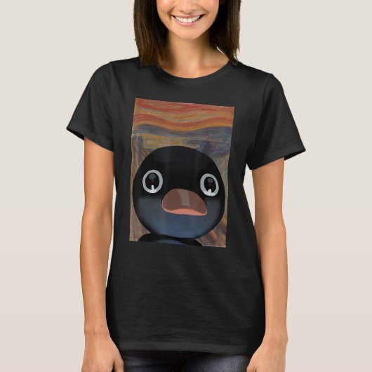 ペンギンはペンギンおもしろいミームを叫ばない Tシャツ (正面)