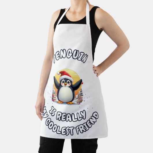 ペンギンは友達クールだ」かわいいペンギンApro エプロン (インサイチュ)