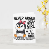 ペンギンは決してAという名の背の低い女の子と口論しない カード (黄色い花)