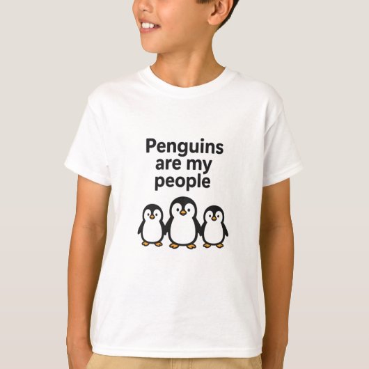 ペンギンは私の人々 - かわいいペンギンの家族デザイン Tシャツ (正面)