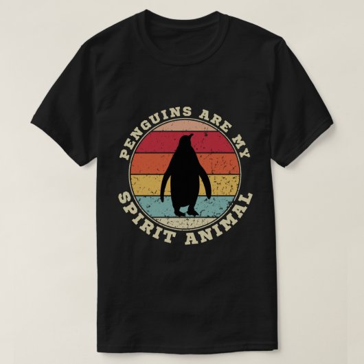 ペンギンは私の精神動物のTシャツ Tシャツ (デザイン正面)