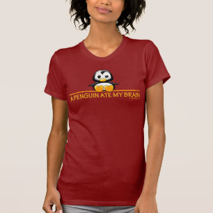 ペンギンは私の頭脳を食べました Tシャツ