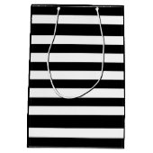 ペンギンは縞で飾り、 ミディアムペーパーバッグ (裏面)