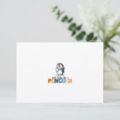 ペンギンみたいな子どもっぽいクリスマスマンガ サンキューカード (スタンド正面)