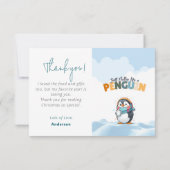 ペンギンみたいな子どもっぽいクリスマスマンガ サンキューカード (裏面)