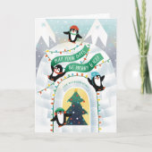 ペンギンよくはしゃぐイグルー冬 シーズンカード (正面)